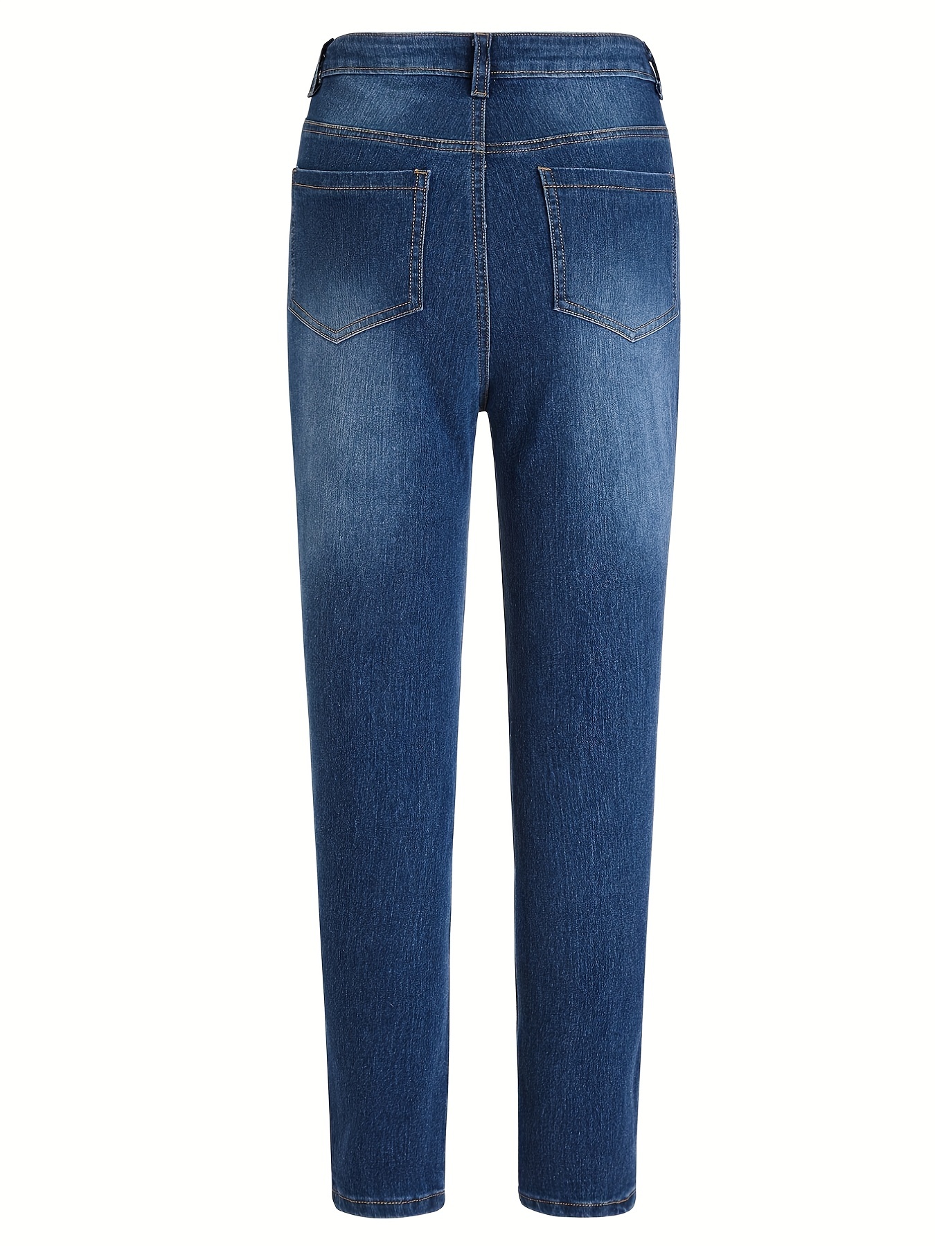 Blue High Stretch Skinny Jeans, Slim Fit Slant Pockets Versatile Tight  Jeans, Women's Denim Jeans & Clothing