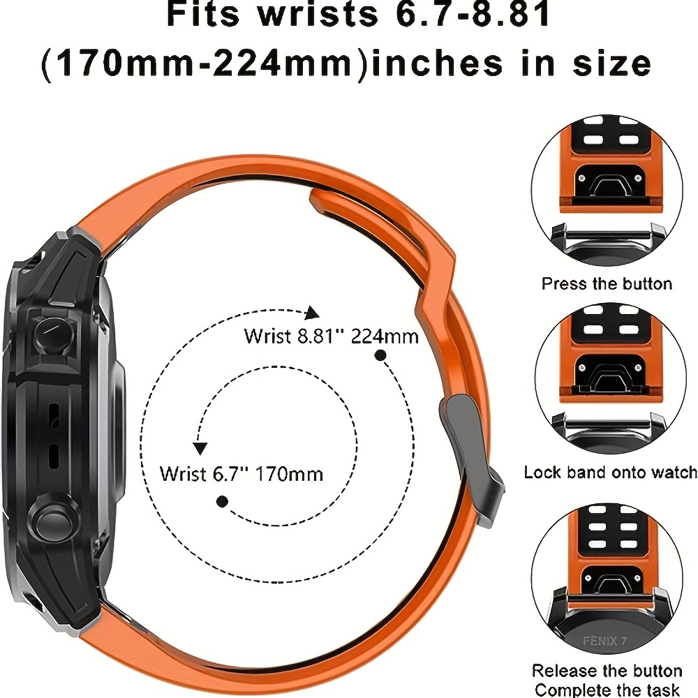 Bracelet sport á boucle Garmin Forerunner 945 (orange/noir