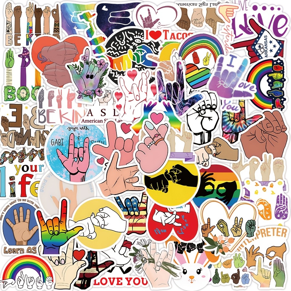 Love language vinyl Sticker, sign language, tumbler stickers