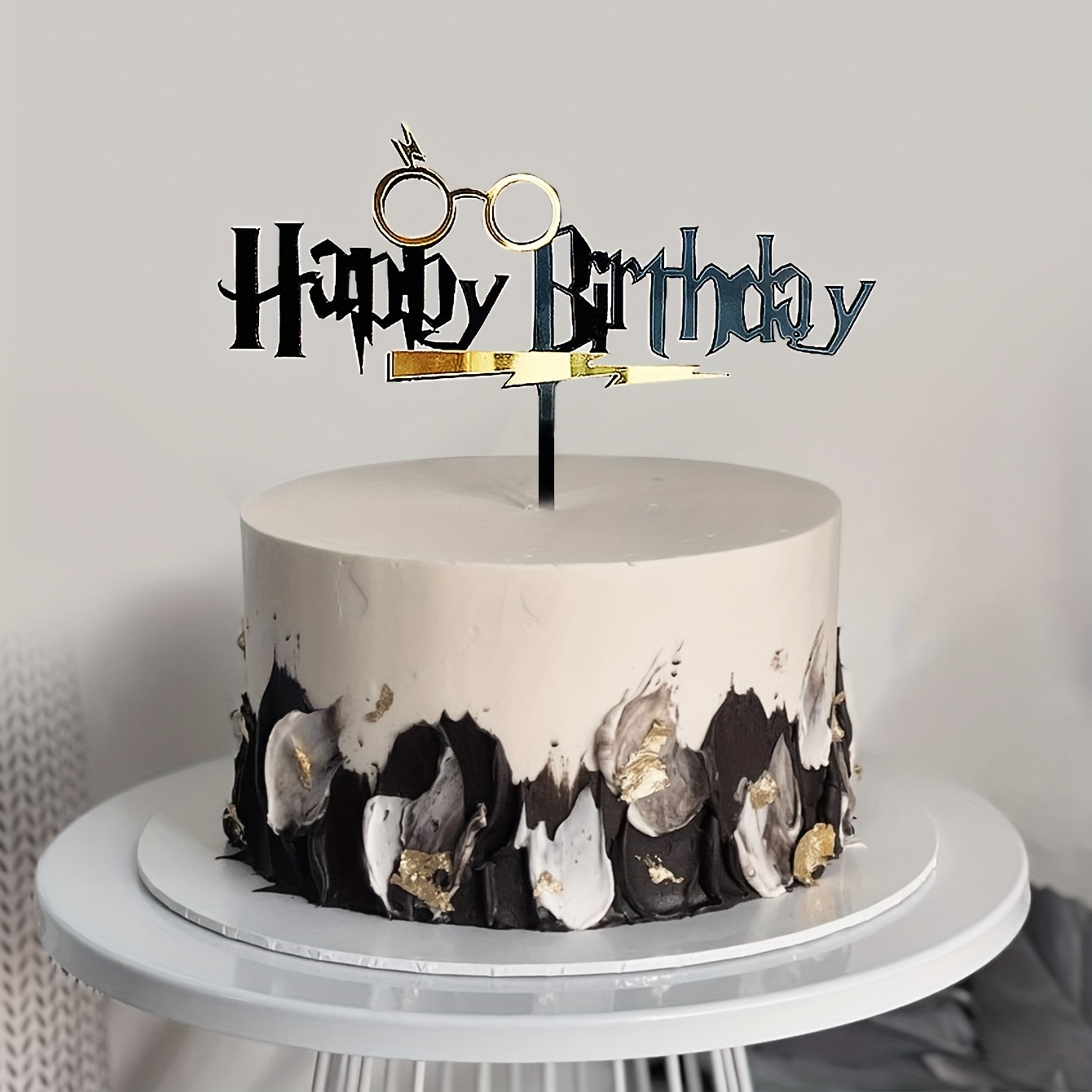 Magical Wizard Birthday Cake Topper Harry Happy Birthday Cake Topper Party  Decoration Supplies