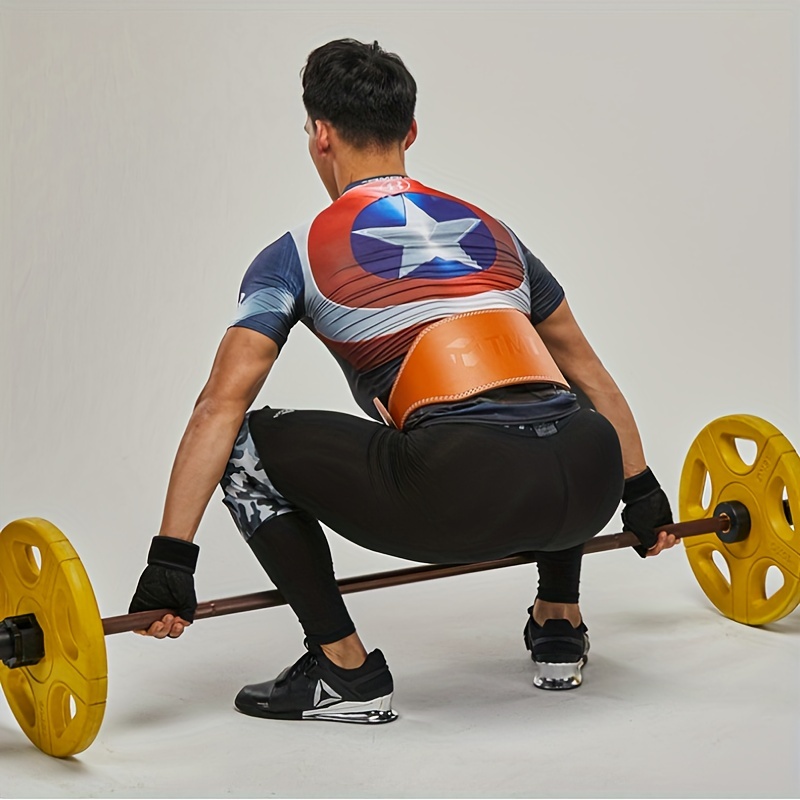 Soporte lumbar TMT - Cinturón de cuero genuino para levantamiento de pesas,  soporte para espalda, cinturón de fitness, cinturón de gimnasio con