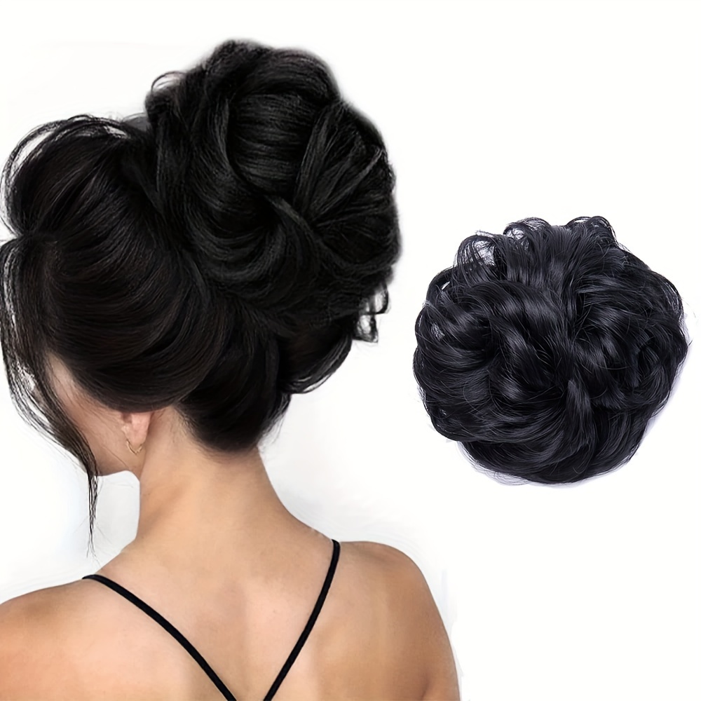 Brazilian 100 Human Hair Messy Hair Bun Chignon Extensions Temu