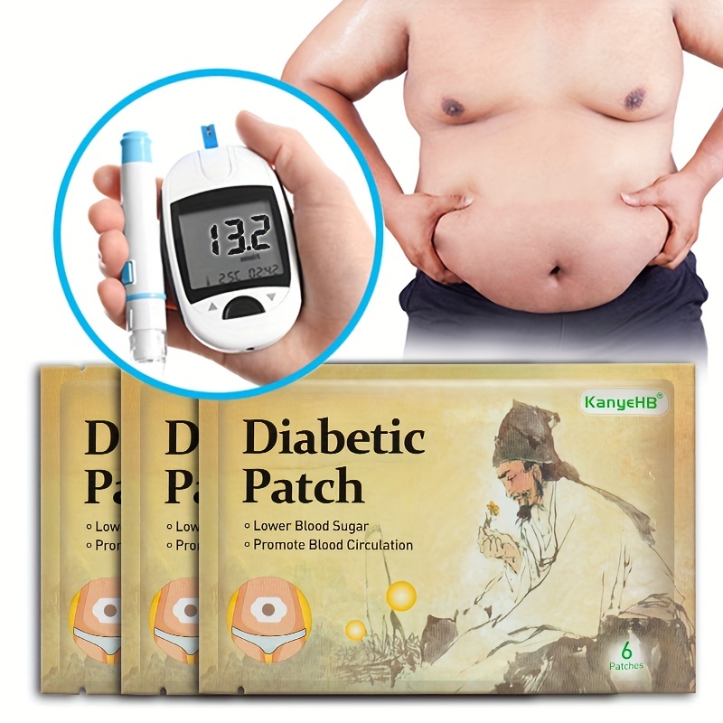 6PCS Diabetic Patch to Stabilizes Blood Sugar Level and Lower Blood Plaster  Hypoglycemic Patch 