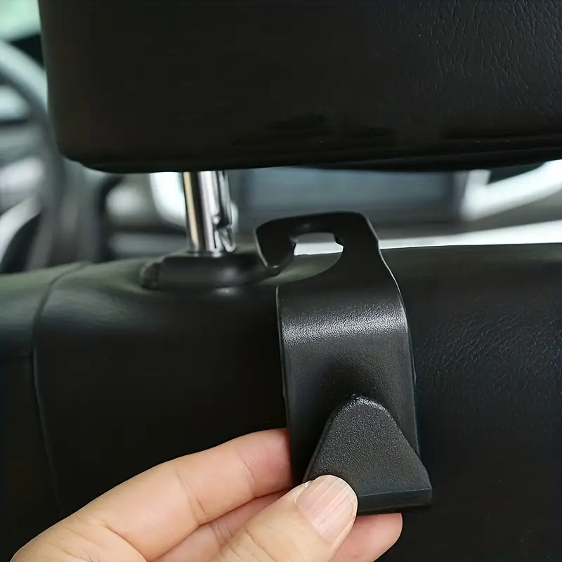 2pcs Car Hook, Car ABS Rear Rear Hidden Stickable Car 7-shaped Small  Hook,Auto Back Seat Organizer Hanger For Handbag Coats Clothes Storage Bags  Purse