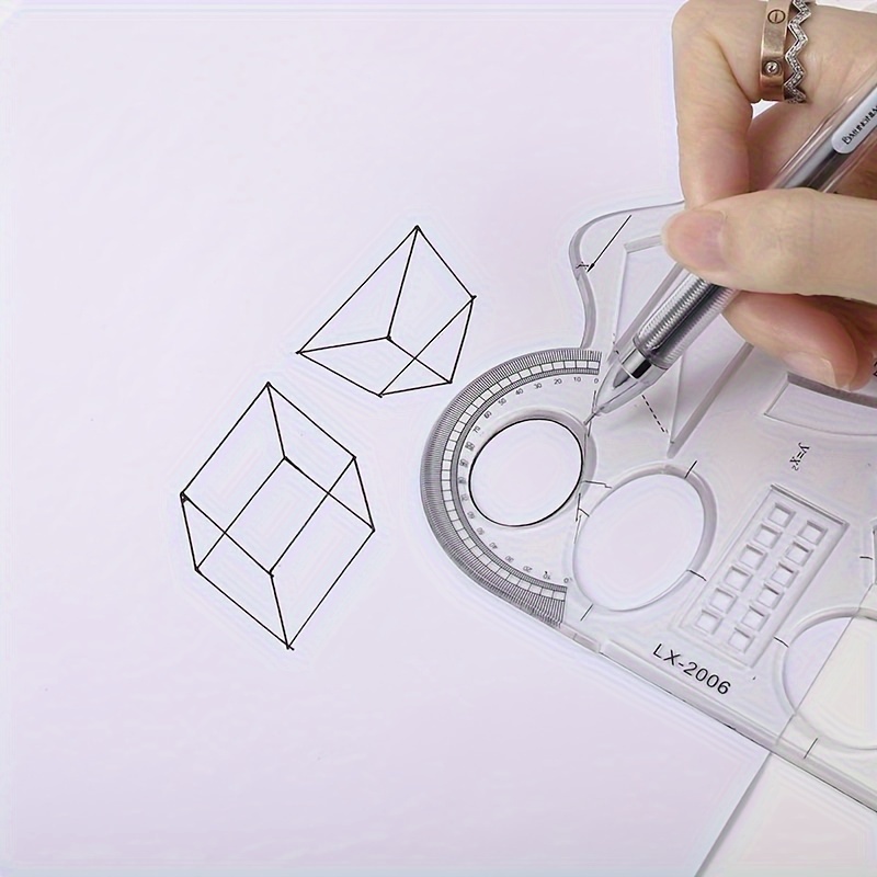 Multifunctional Drawing Geometric Ruler Circle Maker Drawing - Temu