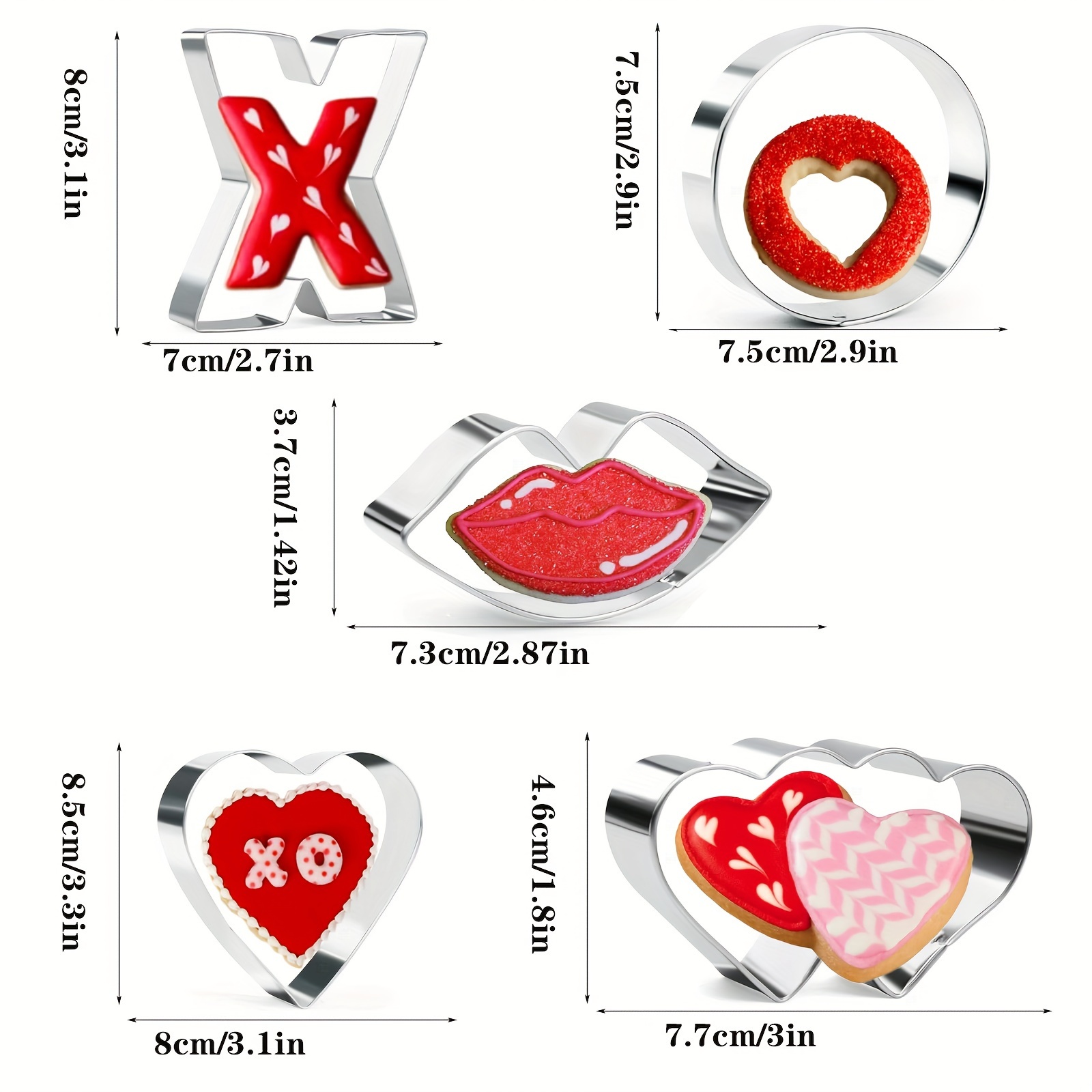 Valentine's Day Cookie Cutters Stainless Steel Pastry Cutter - Temu