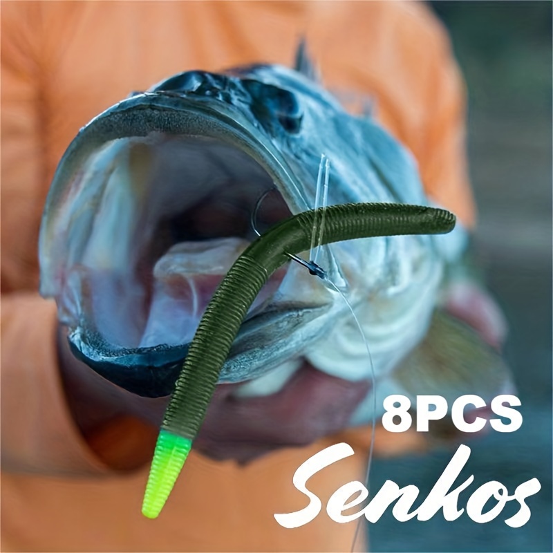 Senko Worms Fishing Lures Kit Soft Plastic Bait - Temu