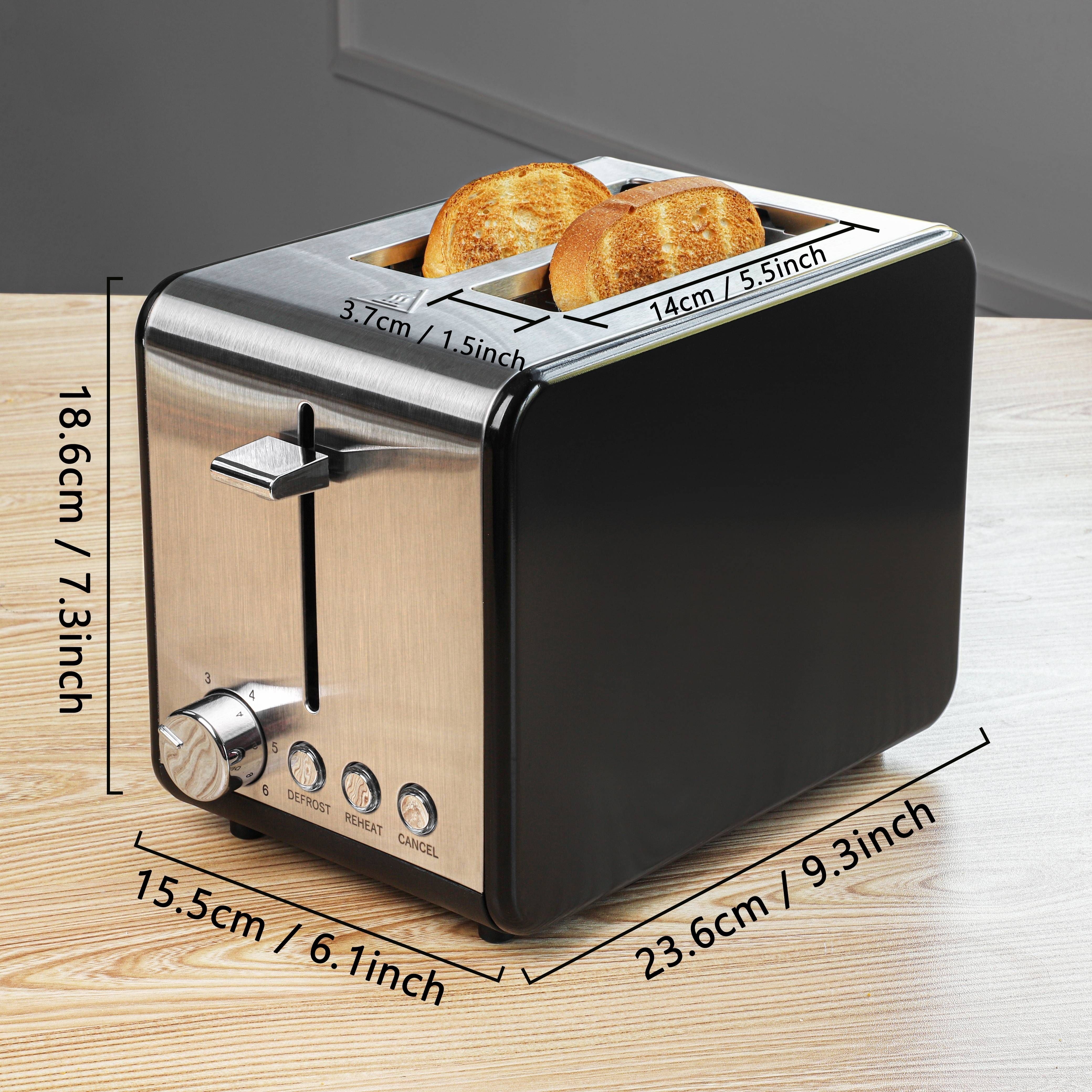 Stainless Steel Toaster 4 Extra Wide Slots retro - Temu