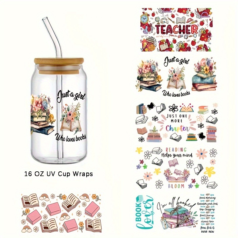 i Love Reading Book Lover' Theme Waterproof Stickers - Temu