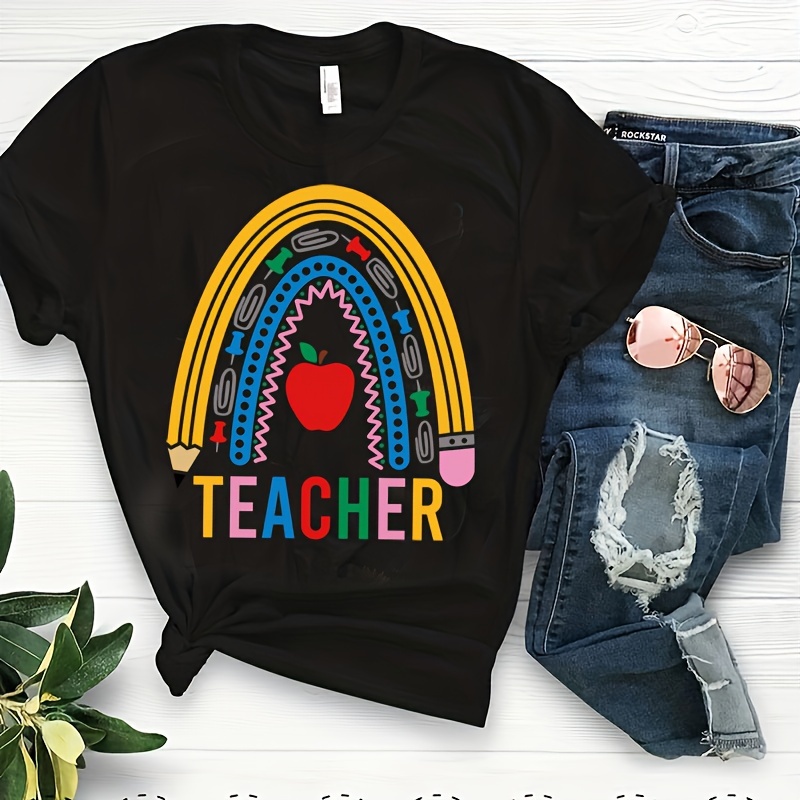 Teacher Iron Heat Transfers T Shirts Diy Clothing T shirt - Temu