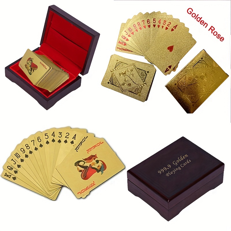 フォイル ポーカー カード、ゴールデン トランプ、家族向けテーブル