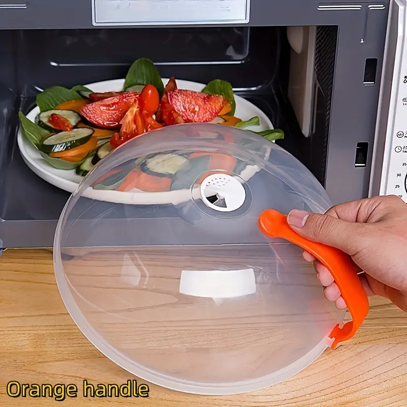 Reusable Microwave Oven Splash Proof Cover For Food, Transparent Glass Pot  Cover, Essential For Home Kitchens - Temu