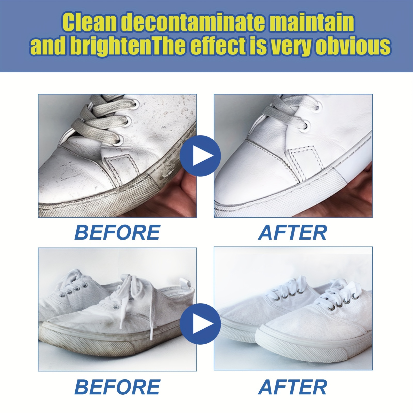 Small White Shoe Cleaning Cream Decontamination Disposable - Temu