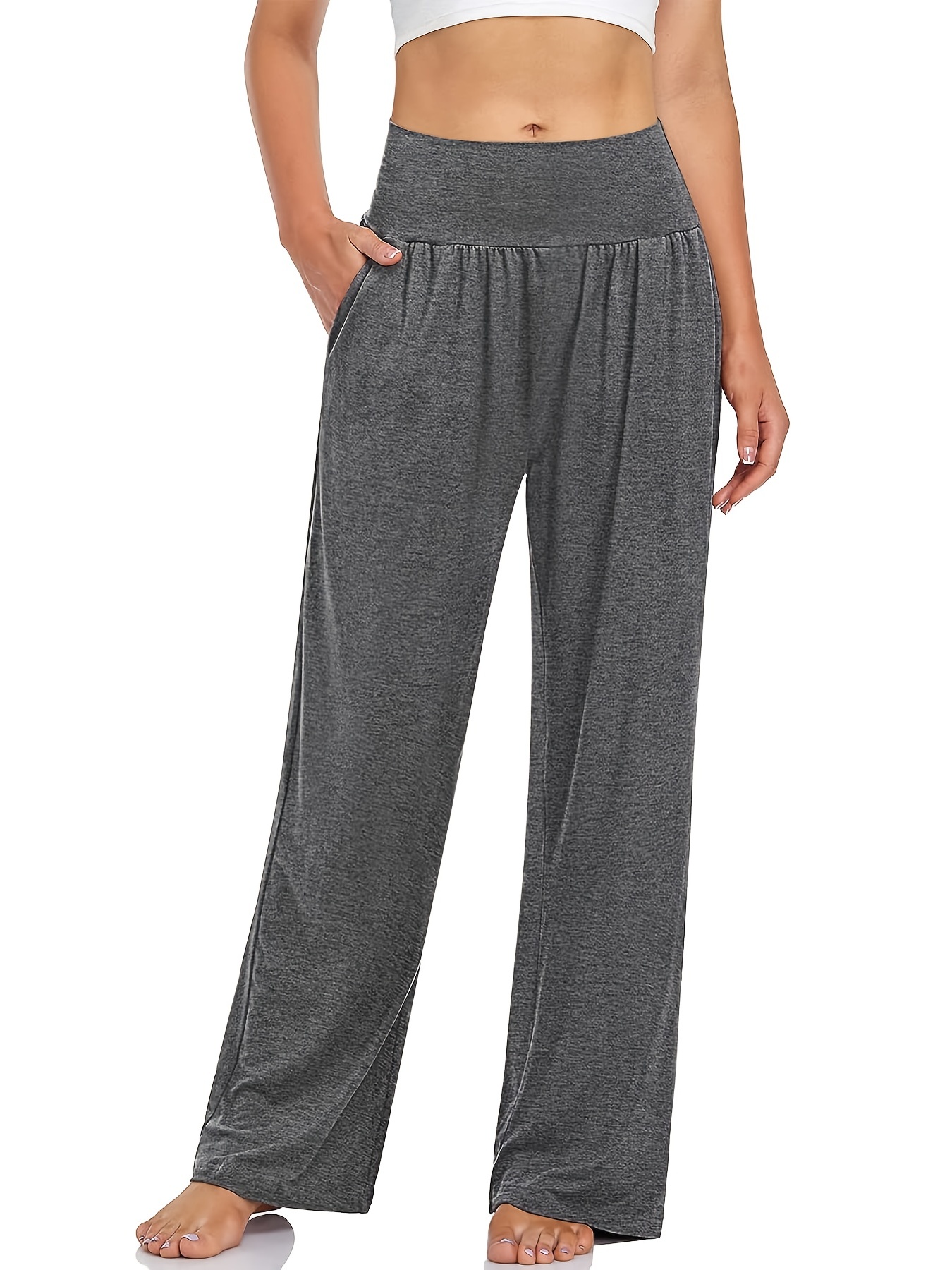 Women's Mountain Treetop Print Pocket Sports Running Yoga Athletic Pants  Full Length Pants womens linen pants 