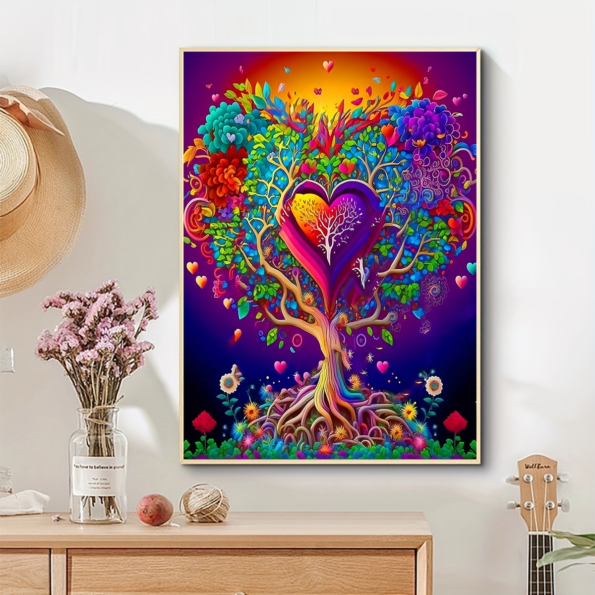 Diy 5d Frameless Diamond Painting Tree Of Life Wall Art Decor Mosaic Home  Art Gift - Temu United Arab Emirates