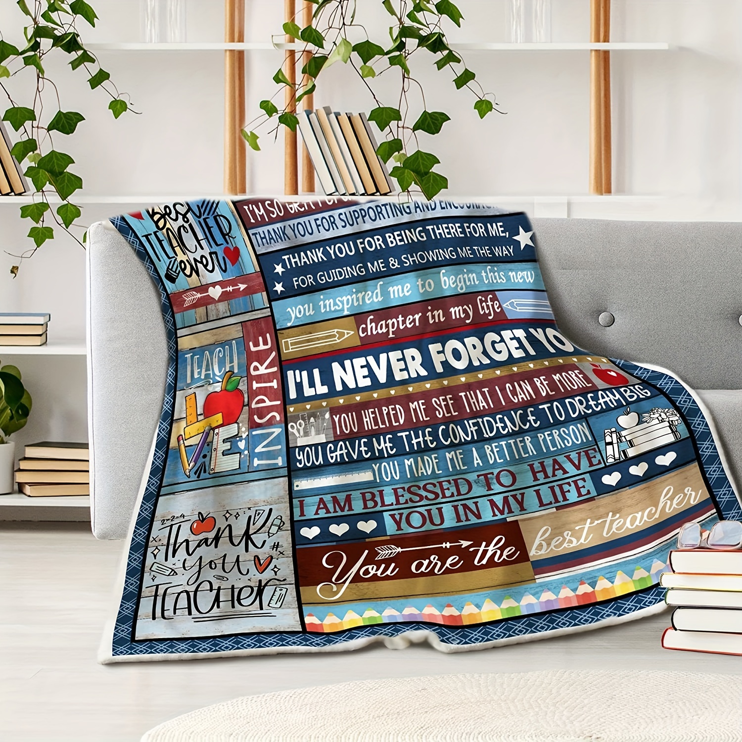 1pc Gift For Teacher Flannel Blanket Sofa Warm Blanket For Bedroom Office  Living Room Car Sofa Couch Decor | Save Money On Temu | Temu United Kingdom
