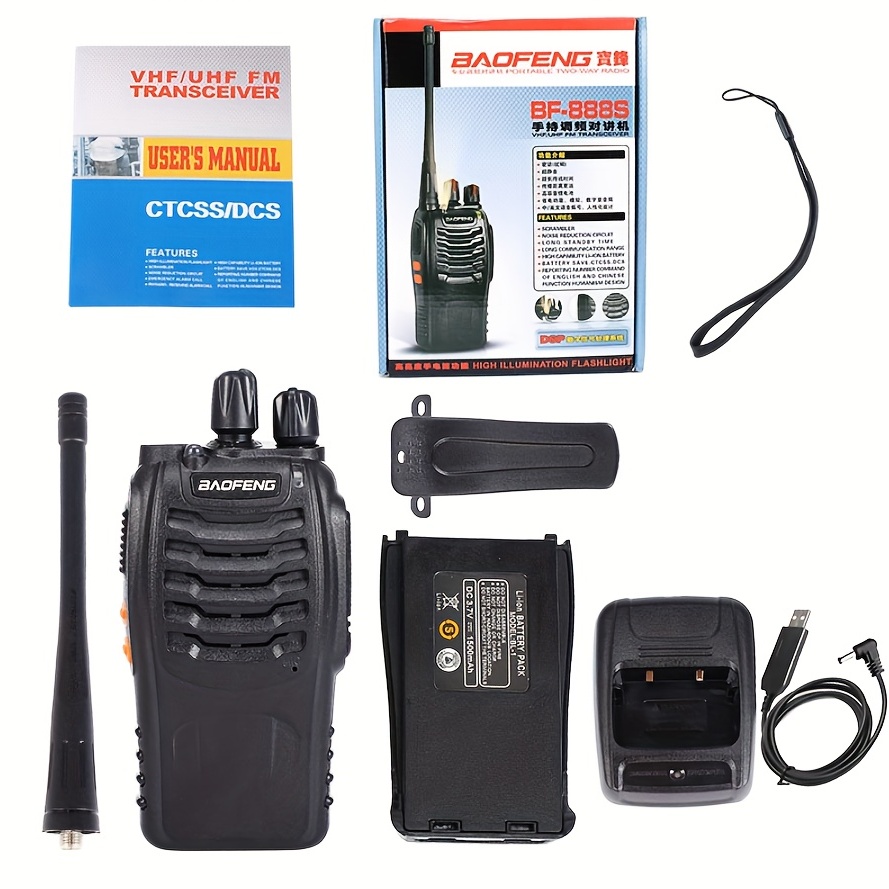 1pc Baofeng Bf 888s Walkie Talkie 5w 400 470mhz 1500mah Amateur Two Way  Radio Communication Transceiver Suitable For Hotel Outdoor Camping Save  Money On Temu Temu New Zealand