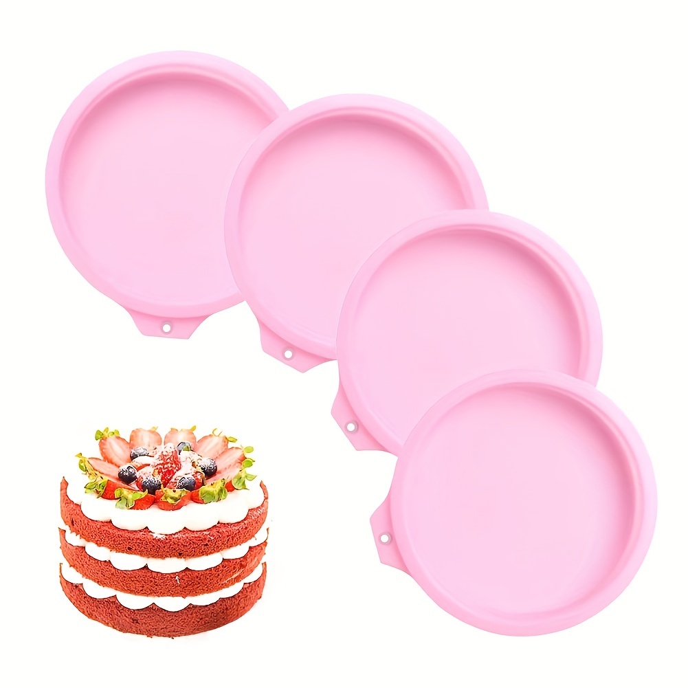 10 Inch Silicone Cake Pan -set Of 3- Round Baking Molds For Cheese
