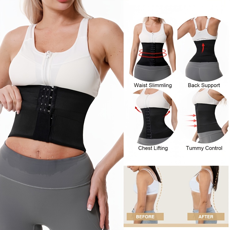 Gotoly Women Bodysuit Tummy Control Shapewear Waist Trainer Slim Full Body  Shaper Open Bust Corset Cincher (Black - ShopStyle