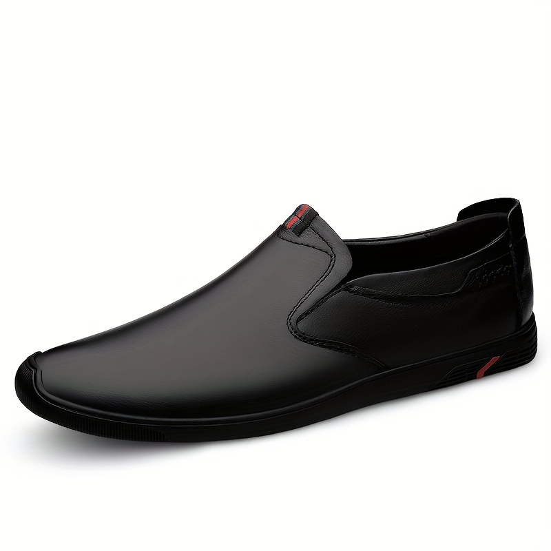 Men's Leather Slip On Loafers Lightweight Comfy Casual Shoes