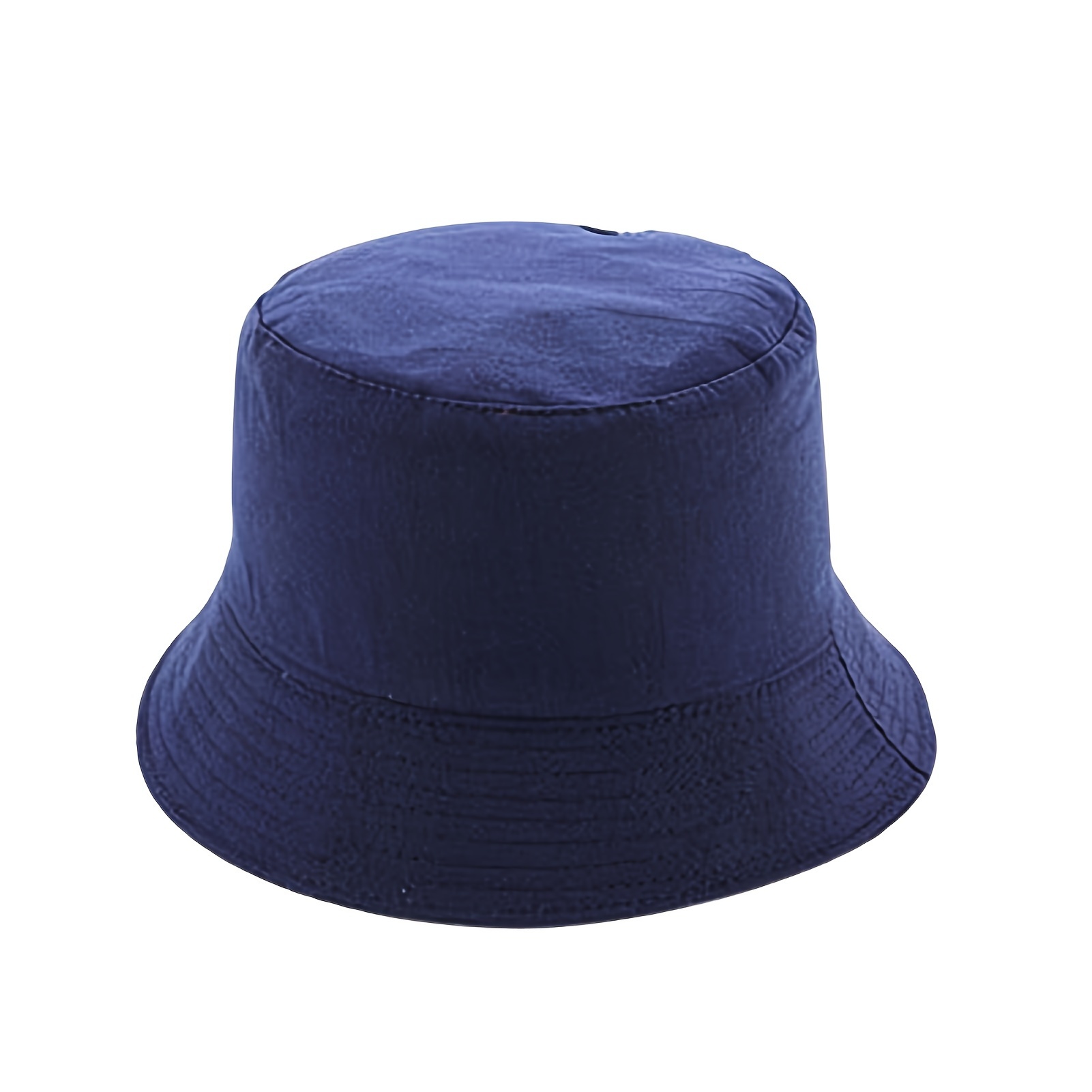 1pc Unisex Bucket Hat Uv Protection Solid Color Wide Brim Bucket