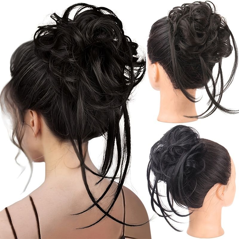 Messy Bun Hair Piece Super Long Tousled Updo Hair Bun Extensions Wavy Hair  Wrap Ponytail Hairpieces Hair Scrunchies With Elastic Hair Band For Women  Girls | High-quality & Affordable | Temu
