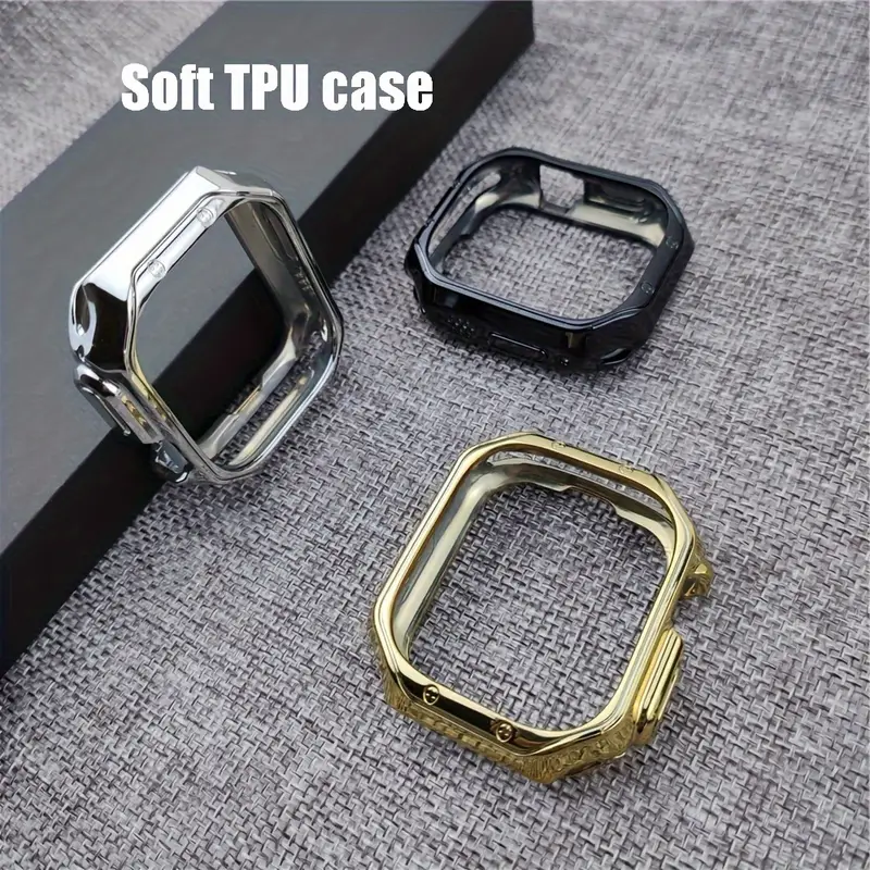 1 Tpu Case Stainless Steel Strap For Watch Ultra 2 - Temu Philippines