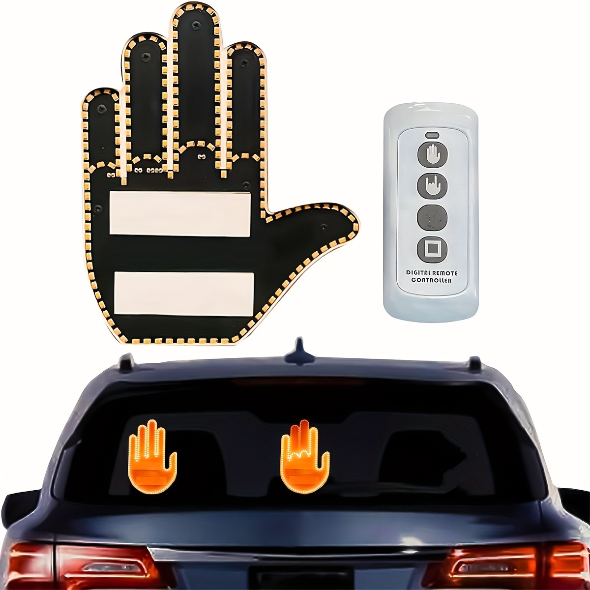 Divertida luz de mano y dedo | Para auto con control remoto