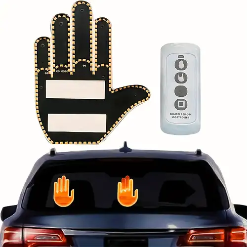 Led Car Lighting Gesture With Sticker With Remote Control - Temu