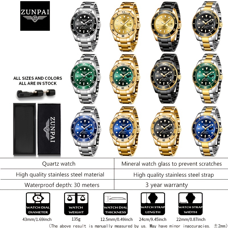 100 Original Mens Watch Waterproof Stainless Steel Silver Golden High  Quality Business Fashion Watch Men Analog Calendar Luminous Wristwatch  Luxury Brand Authentic Free Box - Jewelry & Accessories - Temu Philippines