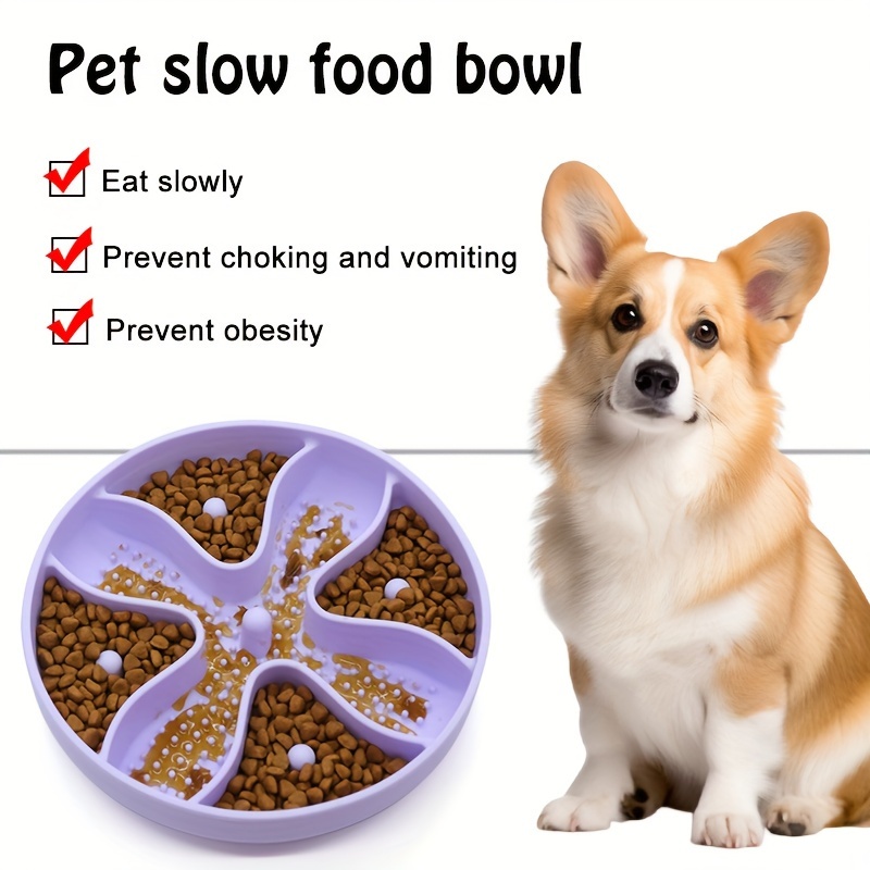 Slow Feeder Dog Bowl Anti Vomiting Dog Puzzle Food Bowl - Temu