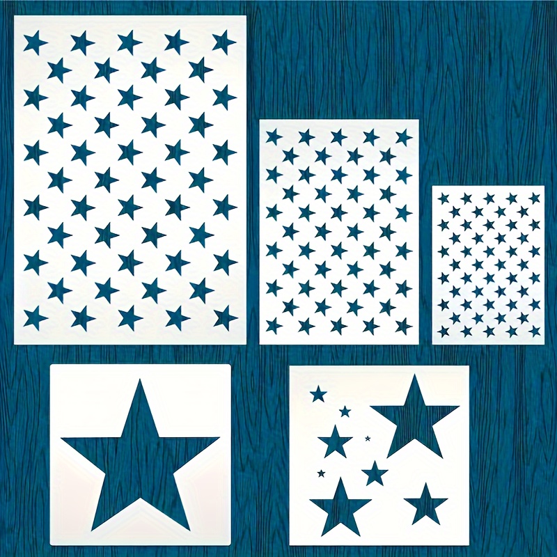  8Pcs American Flag Star Stencil We The People Stencil