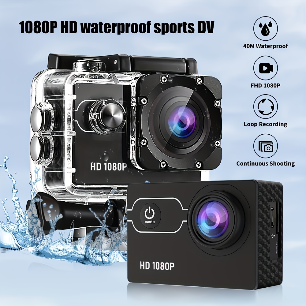 Caméra étanche 1080p Full Hd 30mp Résolution vidéo Caméra sous-marine 10ft  Anti-shake 16x Zoom Caméra numérique étanche pour la plongée en apnée