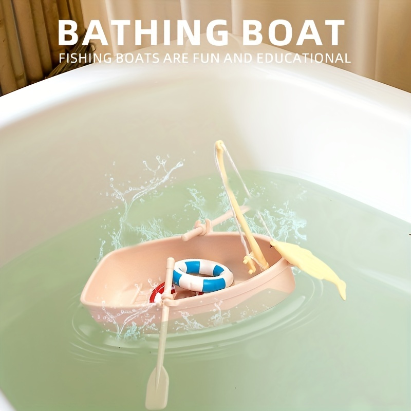 Fishing Bass Boat Swim Pool Bath Tub Toy Plastic Trolling motor Large green  14 