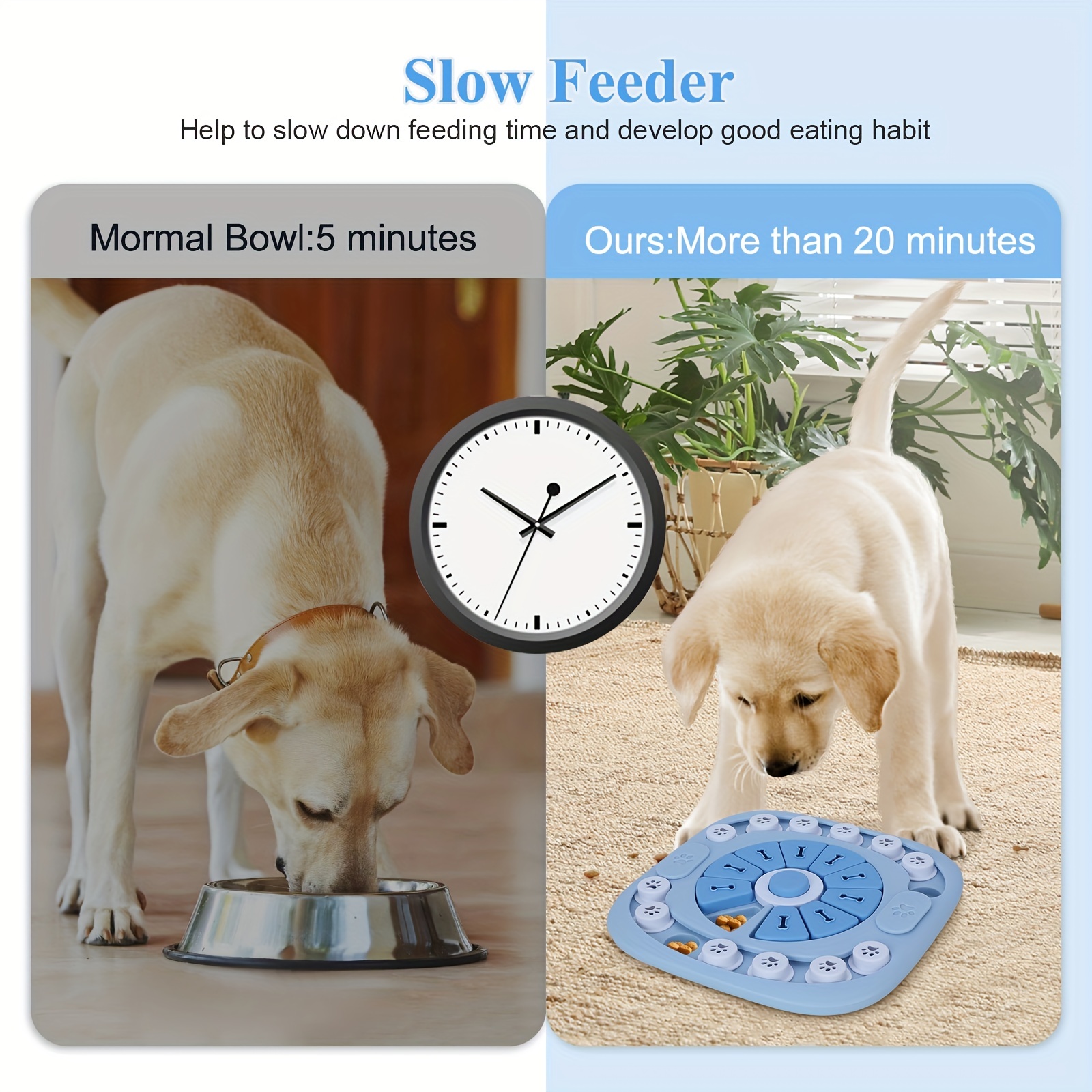 Interactive Dog Puzzle Toy With Squeaker - Slow Feeder For Small