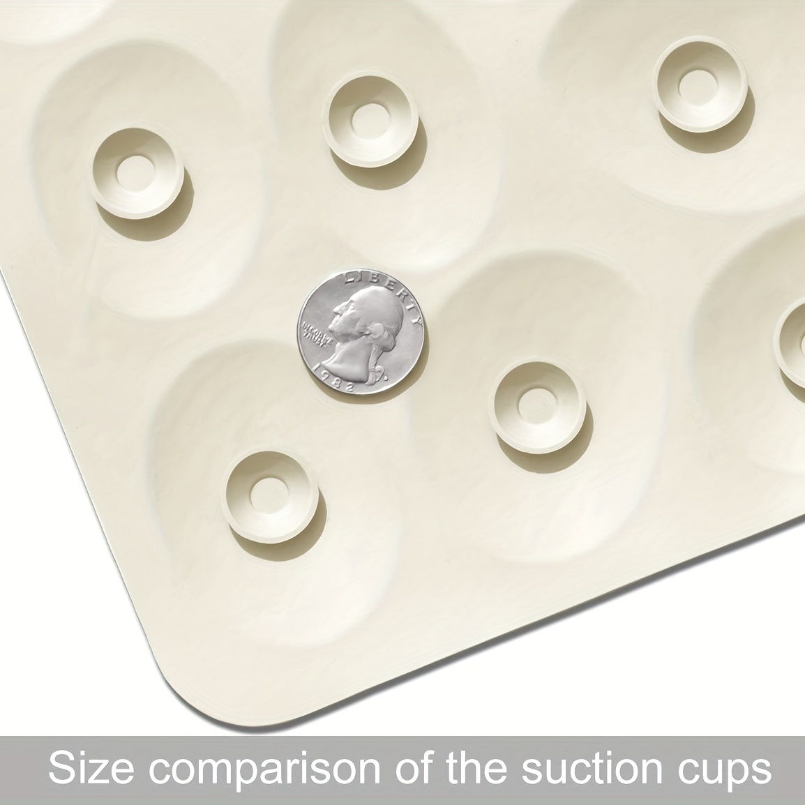 Non Slip Bathtub Mat Soft Rubber Bathroom Bathmat with Strong Suction Cups