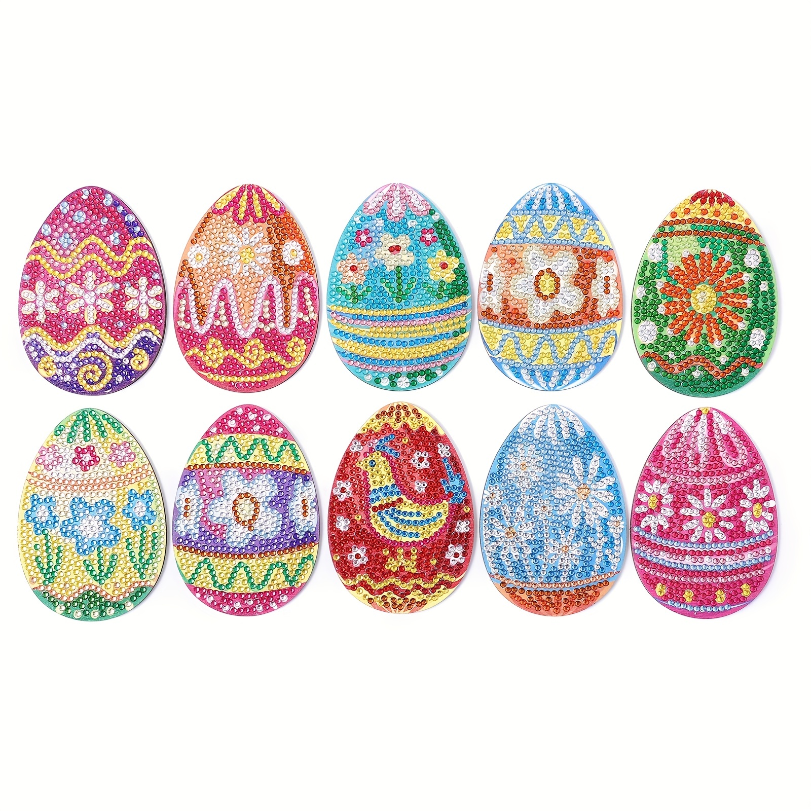 Artificial Diamond Painting Coasters Kit Easter Eggs Diy - Temu