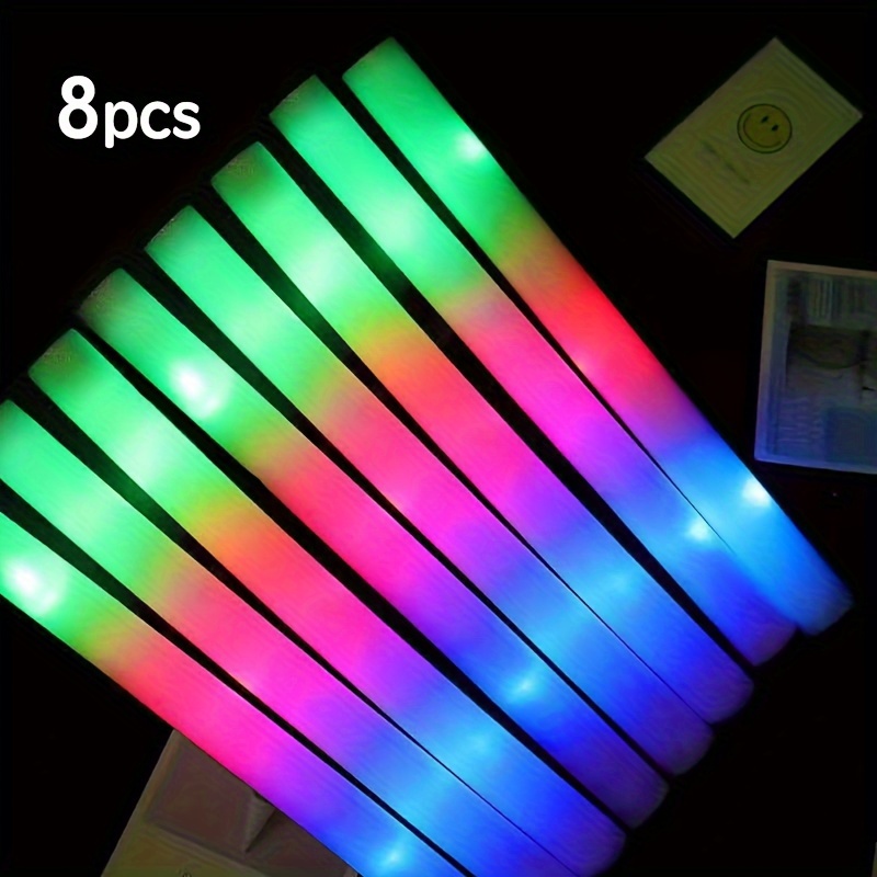 5pcs Light-Up LED Colorful Foam Sticks Concert Luminous Party Cheer  Decorative Supplies Multicolor Sponge Glow Stick Glow Props