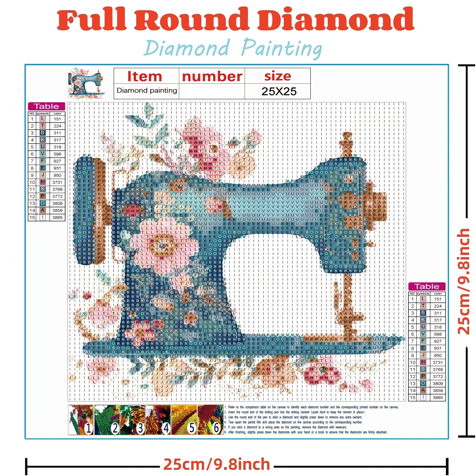 Sewing Machine Pattern Diamond Painting Kit 5d Diy - Temu