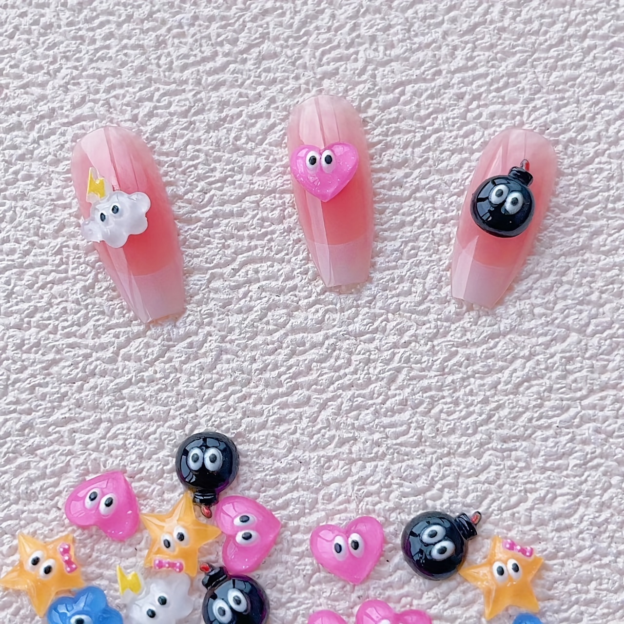 20/50pcs 3D Bear Nail Charms, Gummy Candy Nail Charms, Colorful 3D Cute Resin Bear Charm, for Nail Art DIY Handmade Crafting,Temu