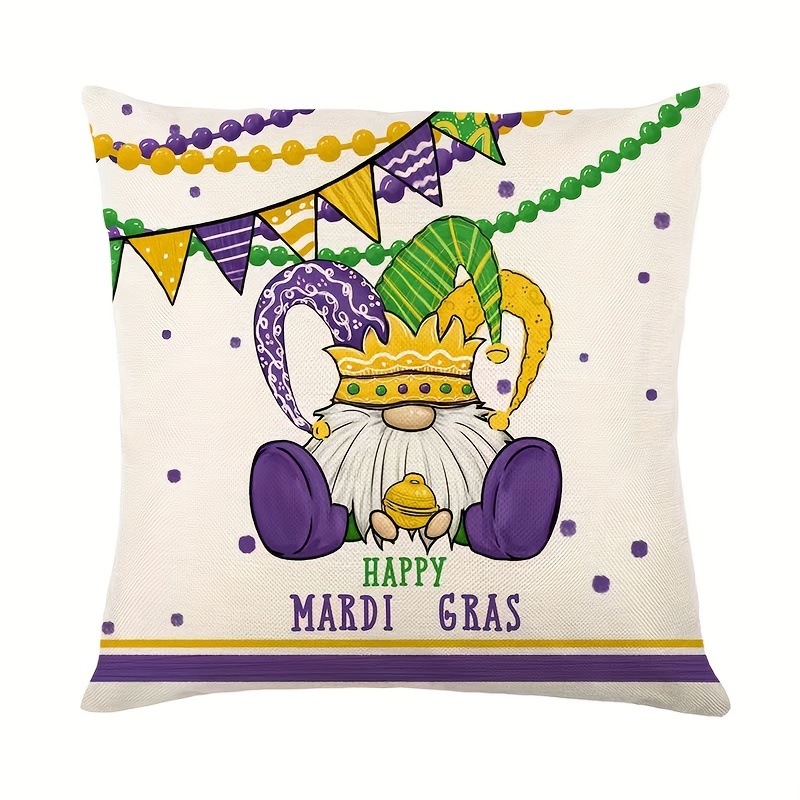 Mardi Gras Throw Pillow Covers For Home Decorations - Temu