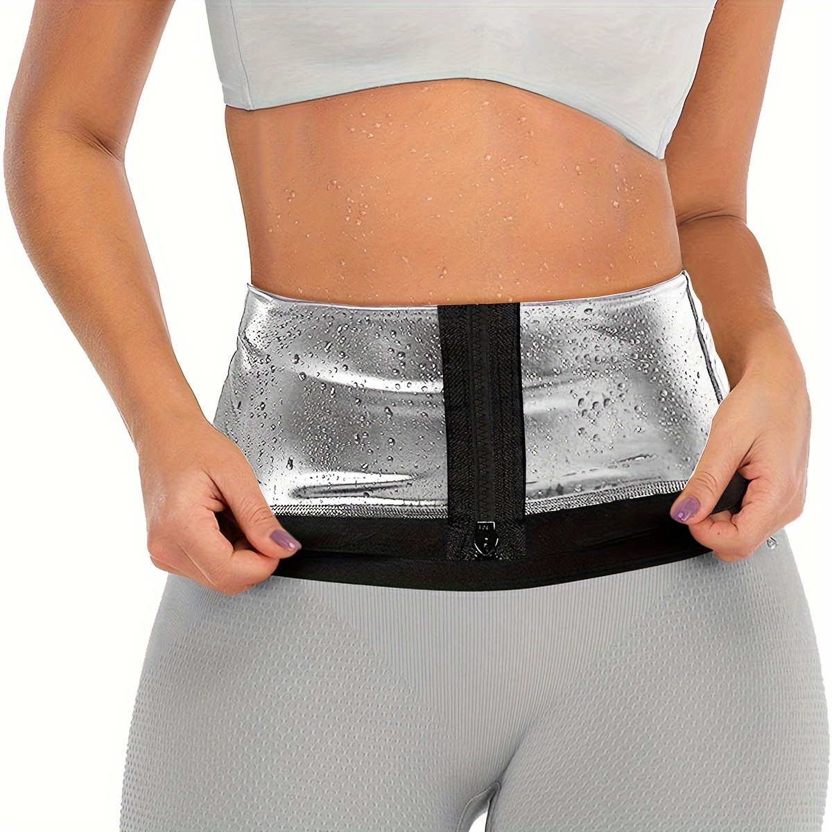 Waist Trainer Women Shaper Sauna Sweat Belt Waist Trimmer - Temu Canada