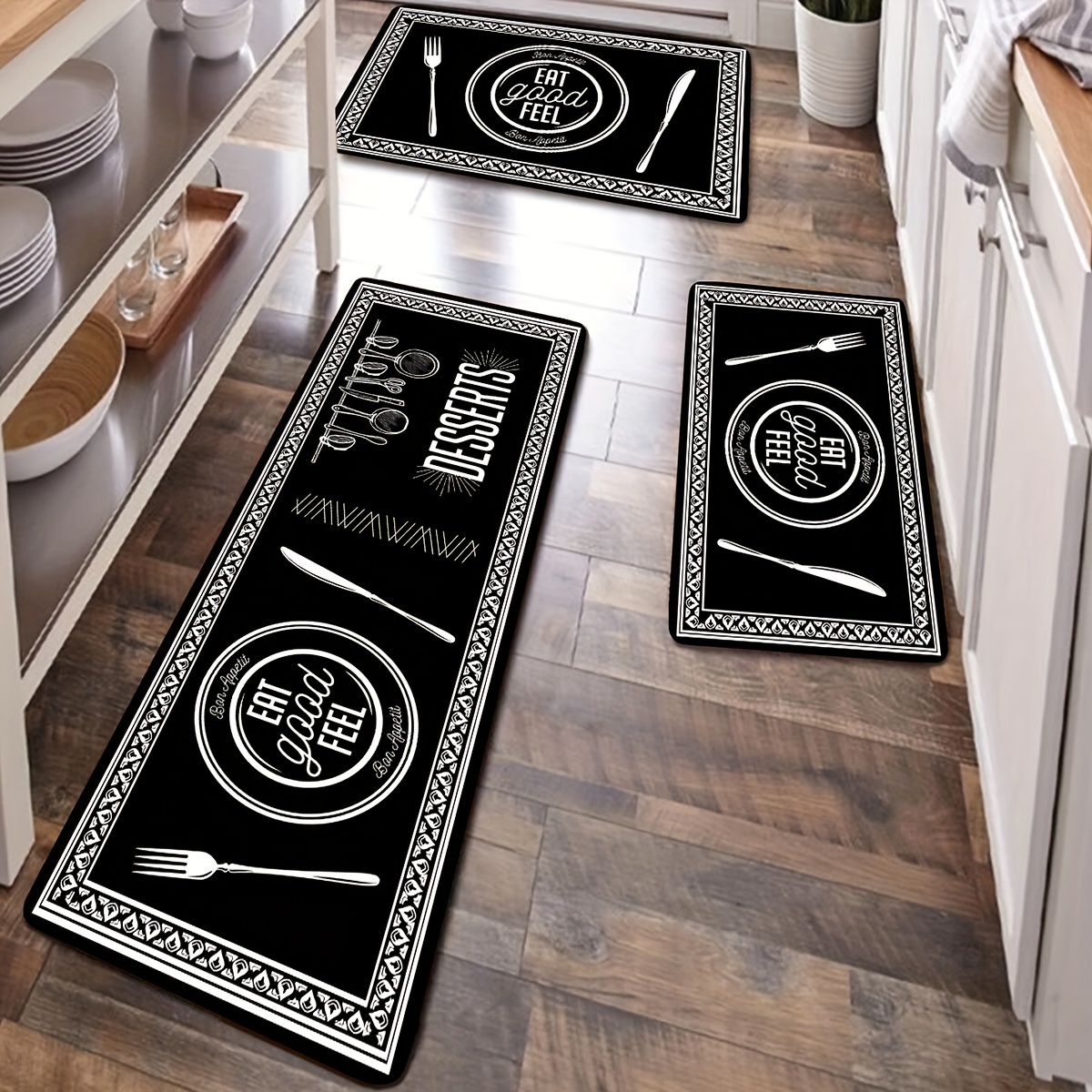 Super Absorbent Waterproof Kitchen Rug Set - Anti-fatigue Runner And  Bedside Carpet For Farmhouse Home, Kitchen, Hallway, Sink, Laundry -  Oil-proof And Non-slip - Temu