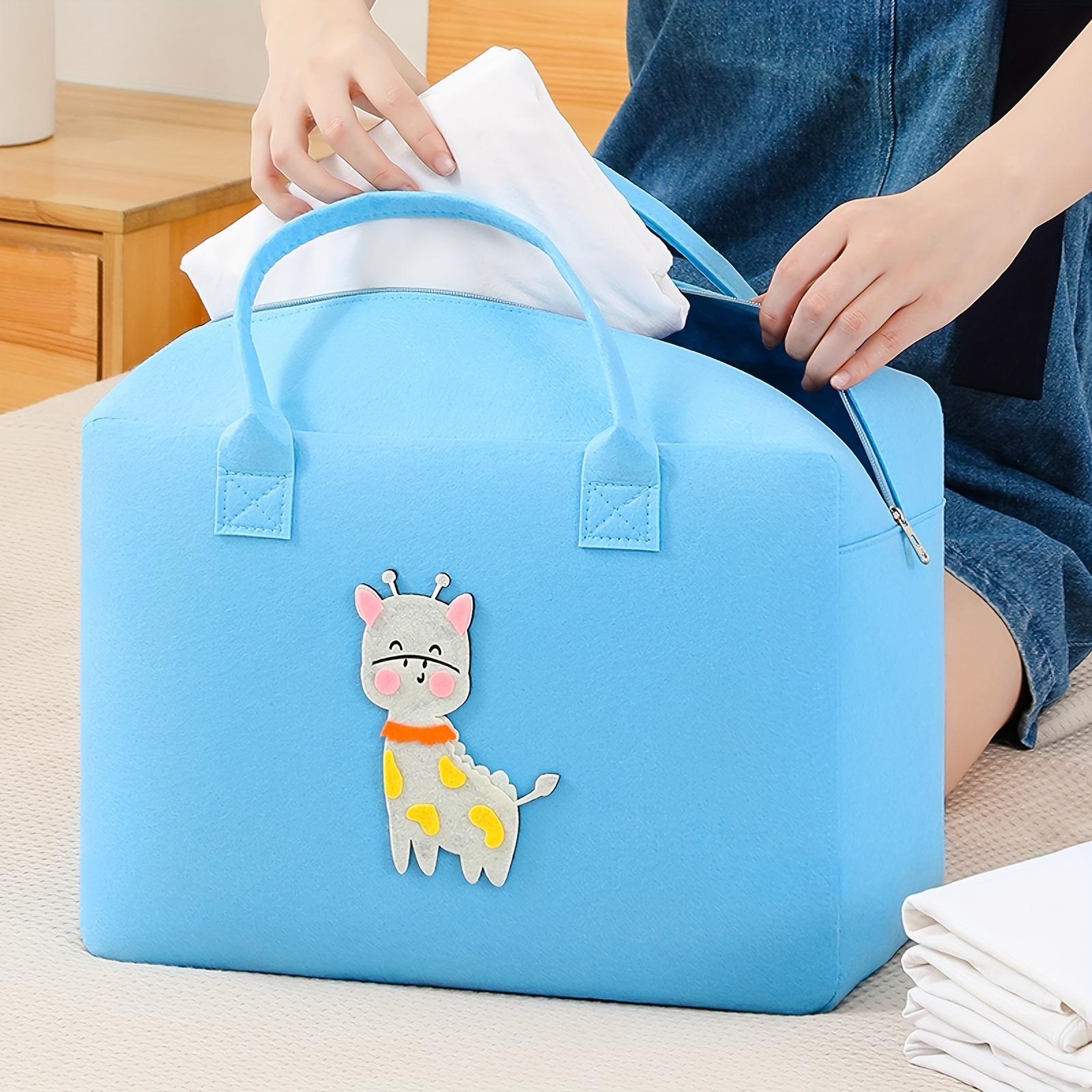 3-D Cartoon Animal Pattern Insulated Lunch Box Bag with Large Capacity
