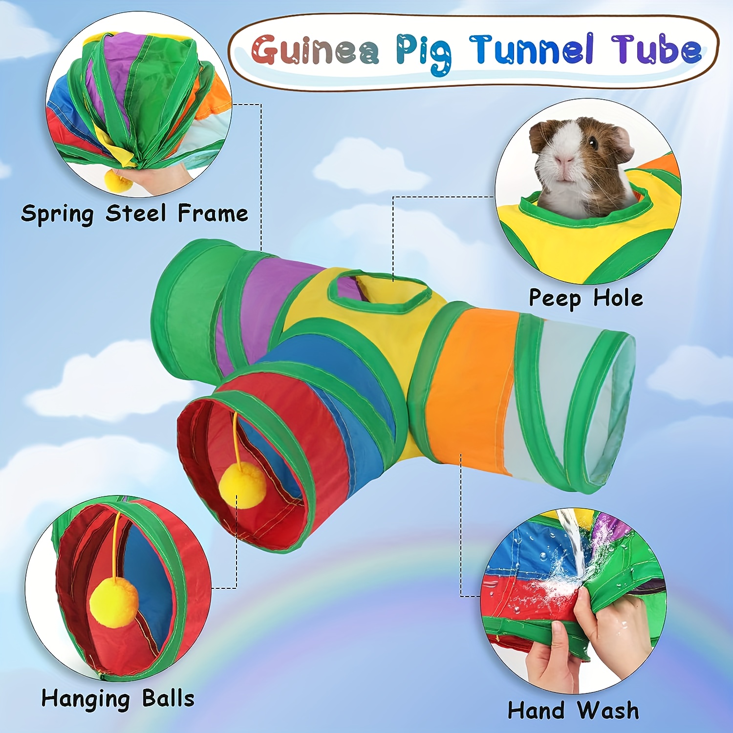 1pc Juguete De Túnel Para Hámster Mascota Tubo Plegable Para