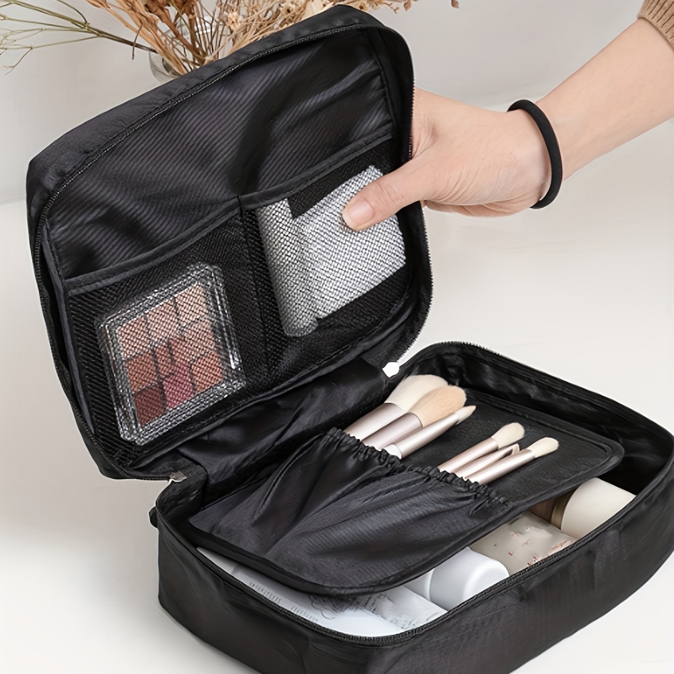 Women's Zipper Makeup Bag Travel Storage Organizer Toiletry - Temu