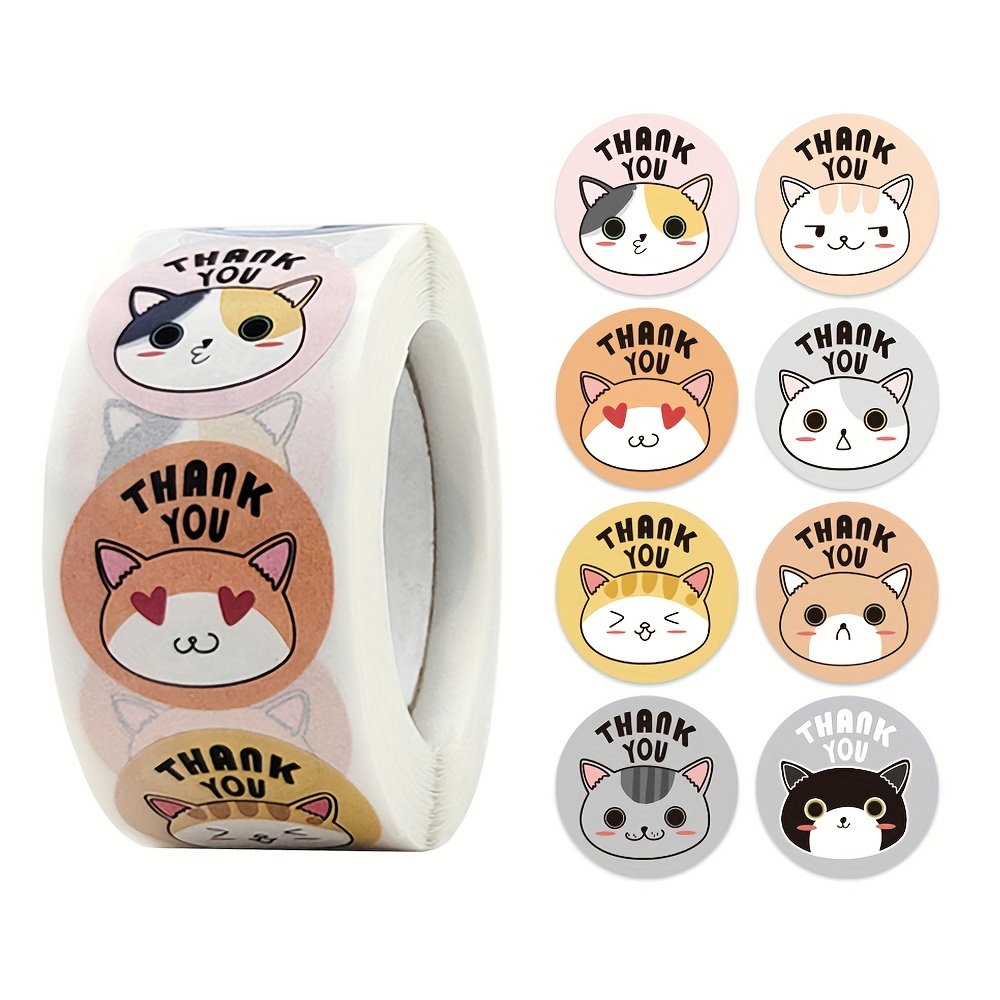 100-500pcs Cute Stickers Cat Animal Cartoon Label Gifts Decoration