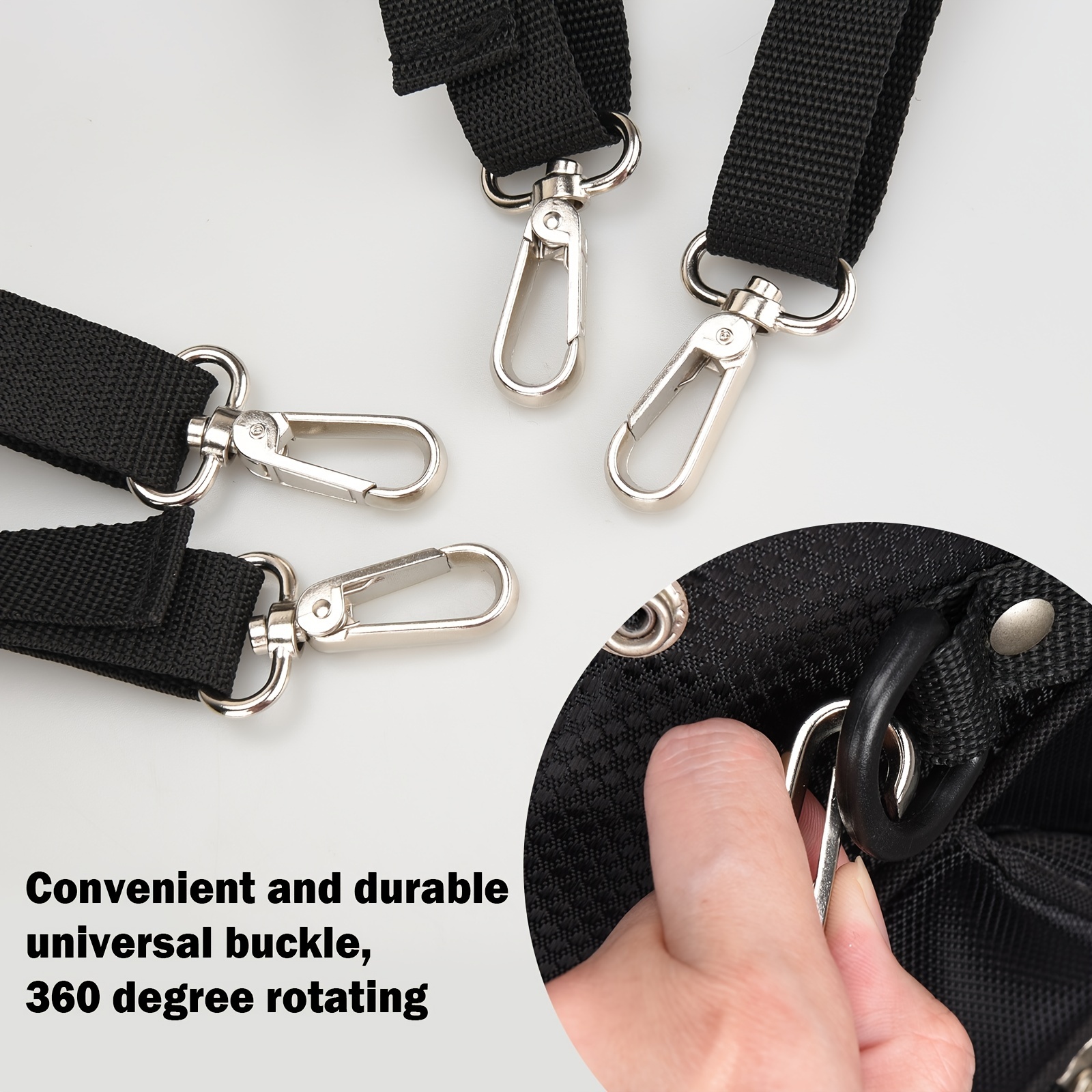 Big Teeth Golf Bag Straps Swivel Backpack Straps Golf Bag Double Strap, Backpack Straps Replacement Adjustable Thick Padded Bag Strap, Universal