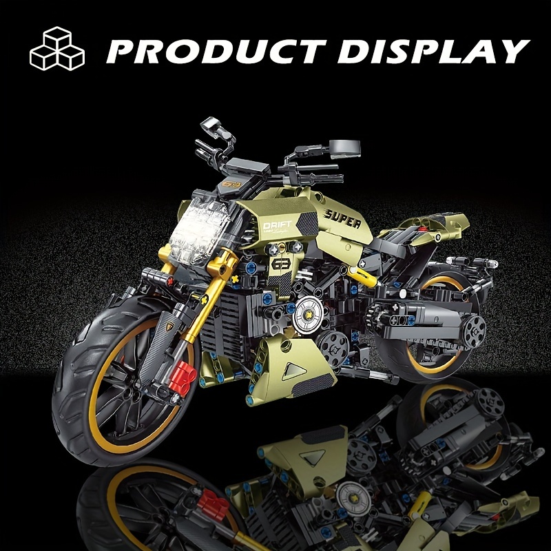 Motorcycle Moto Racing Car Motorbike City Vehicle Sets Off Road Model  Building Blocks Moc Kits Kids Toys - AliExpress