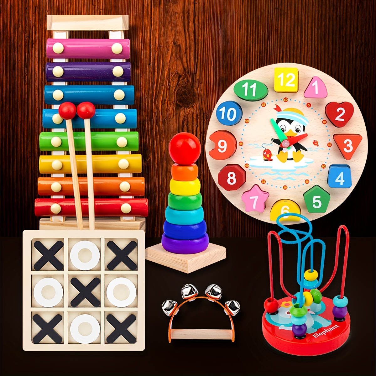 Juguetes educativos Montessori para niños de 2, 3, 4, 5 años,  clasificadores de formas de madera, juguetes para niños de 2 a 4 años,  aprendizaje de
